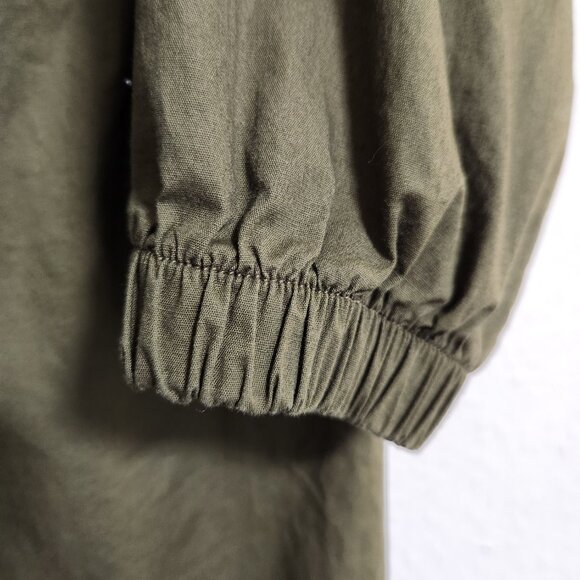 Progetto Quid Upcycled Sustainable Moss Green Dress 40 (sizes 10-12) - Picture 3 of 6